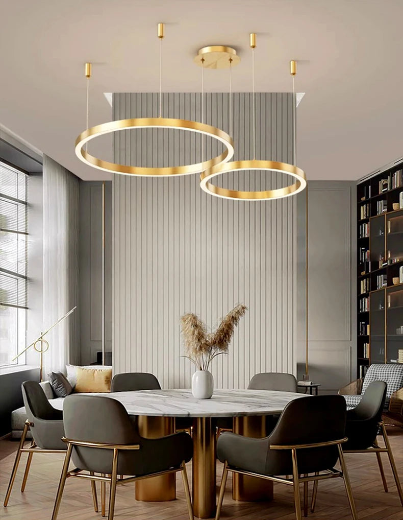 Modern home decor ring led lights pendant light lamps for living room Chandeliers for dining room hanging light indoor lighting