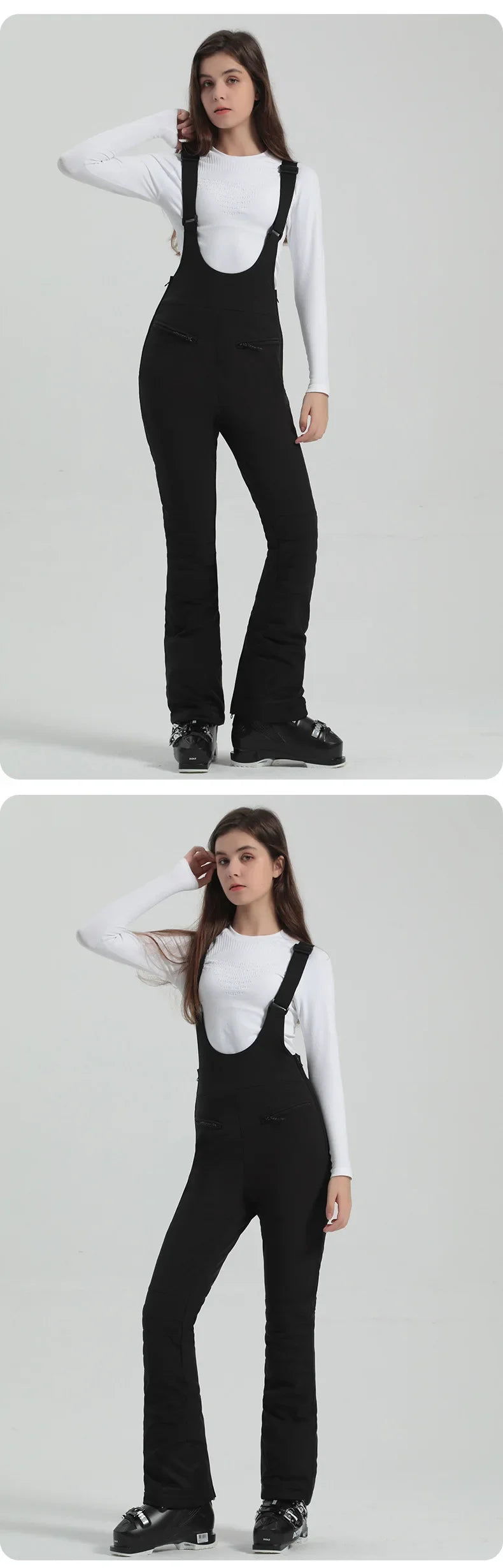 Winter New Skiing Pants 2025 Female Slim Snow Trousers Women Sport Windproof Ski Overalls Outdoor Mountain Snowboard Jumpsuits
