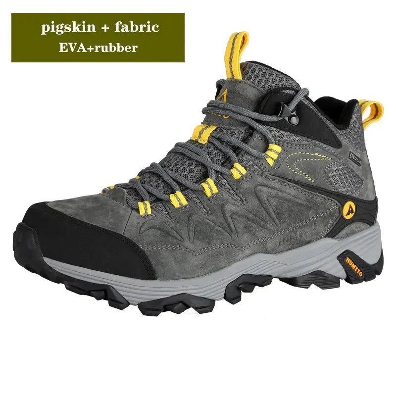 HUMTTO Hiking Shoes Breathable Camping Leather Men's Sports Shoes for Men Winter Trekking Boots Outdoor Designer Sneakers Man