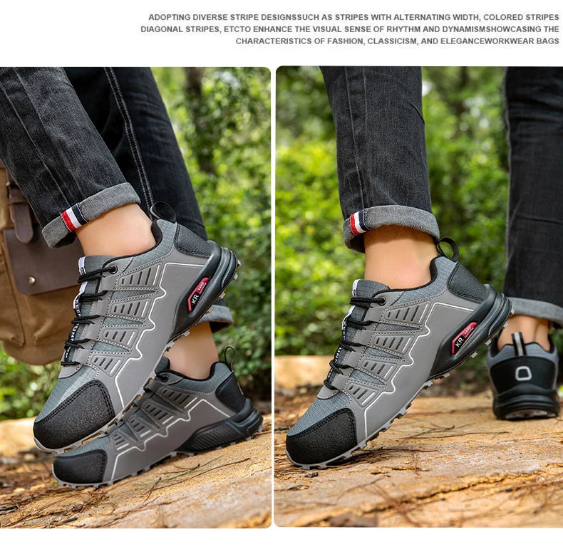 Men‘s Hiking Shoes Waterproof Outdoor Trainers Lace-up Climbing Trekking Sneakers Mountain Hunting Tactical Boots Cycle Shoes