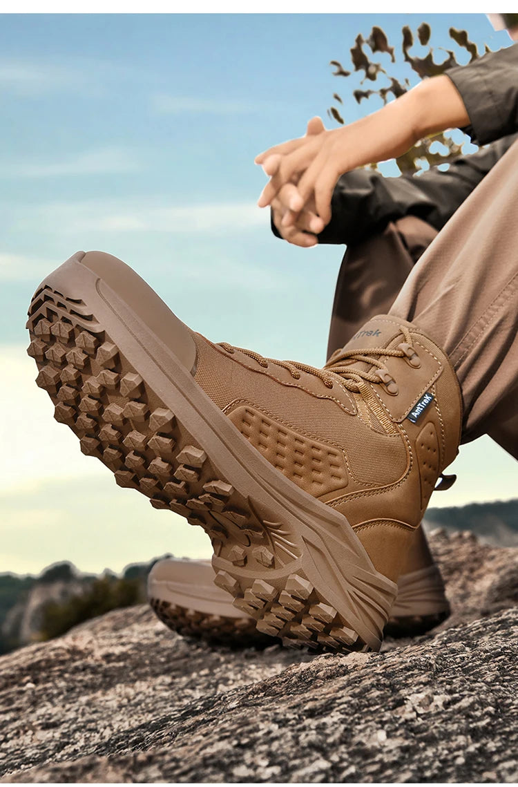 Large Size 47 Men's Hiking Shoes Outdoor Trekking Casual Tactical Boots Waterproof Fabric Mountain Climbing Shoes Hunting Boots