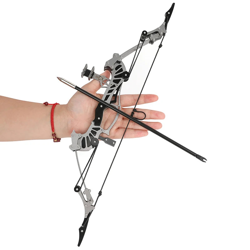 Mini Archery Compound Bow 16.4inches Stainless Steel 16lbs Range 40-50meters 4/8pcs Arrow For Hunting Shooting Accessories