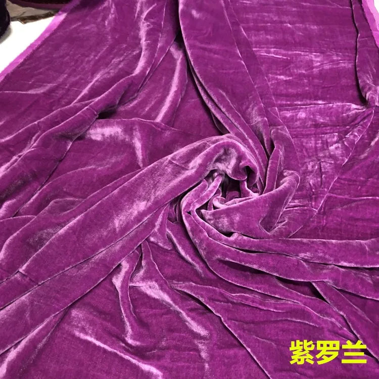 1/3/5 yard Mulberry Silk Velvet by the Yard Garment Fabrics Cheongsam with Cloth Lady's Velvet Robe Evening Dress White Blue Red