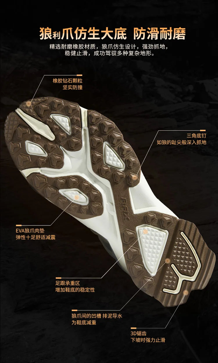 RAX Men's Waterproof Hiking Shoes Women Climbing Backpacking Trekking Boots Men Outdoor Shoes Anti-slip Mountain Sneakers Men