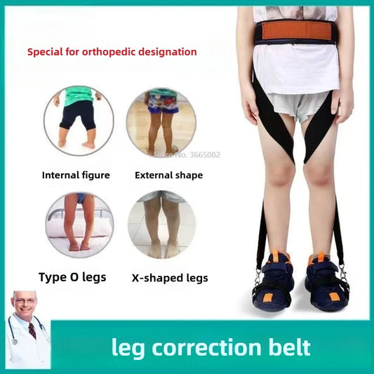 Portable kid's Leg Corrector Baby XO Type Correction Belt Leg Foot Internal/External Rotation Correction Belt for 1.5-9 year old