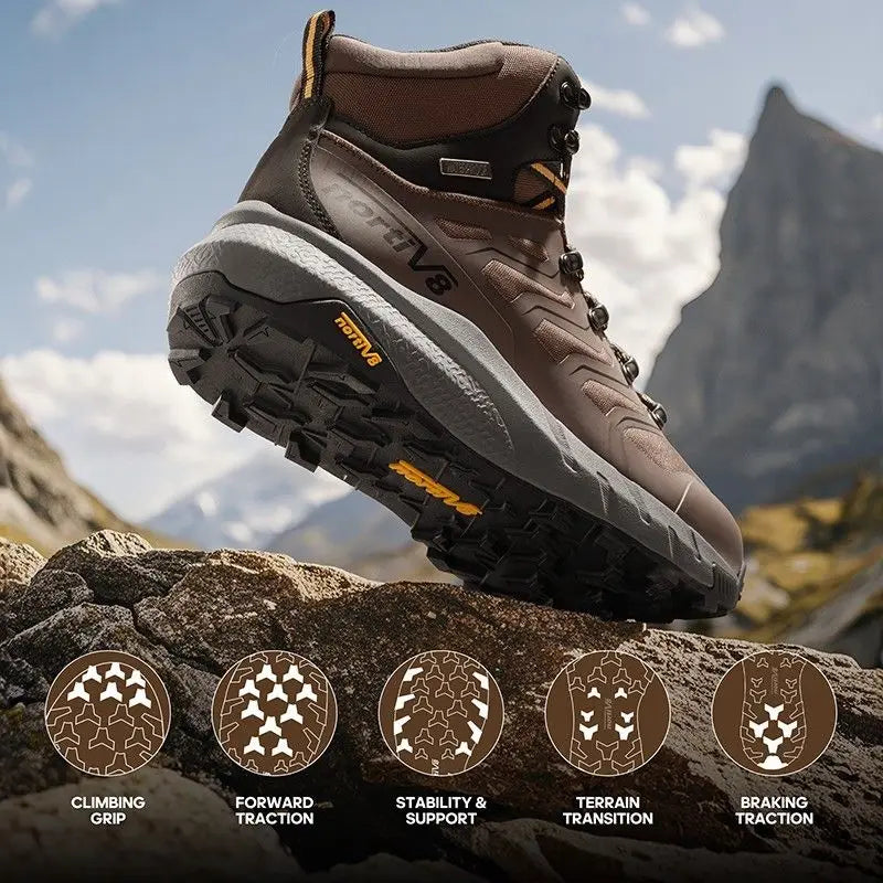 2025 Hot Sale Men Trekking Boots Green Brown Outdoor Walking Shoe Man Designer Mountain Shoes  Hiking Boots
