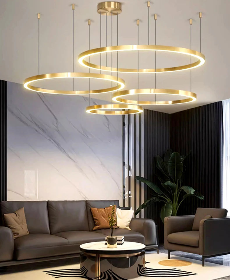 Modern home decor ring led lights pendant light lamps for living room Chandeliers for dining room hanging light indoor lighting