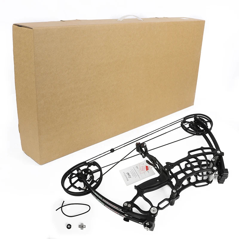 30-60lbs Compound Bow Shooting Steel Ball 420fps Dual Purpose Bow Archery Arrow 80% Let off for Right Hand Car Hunting Bow