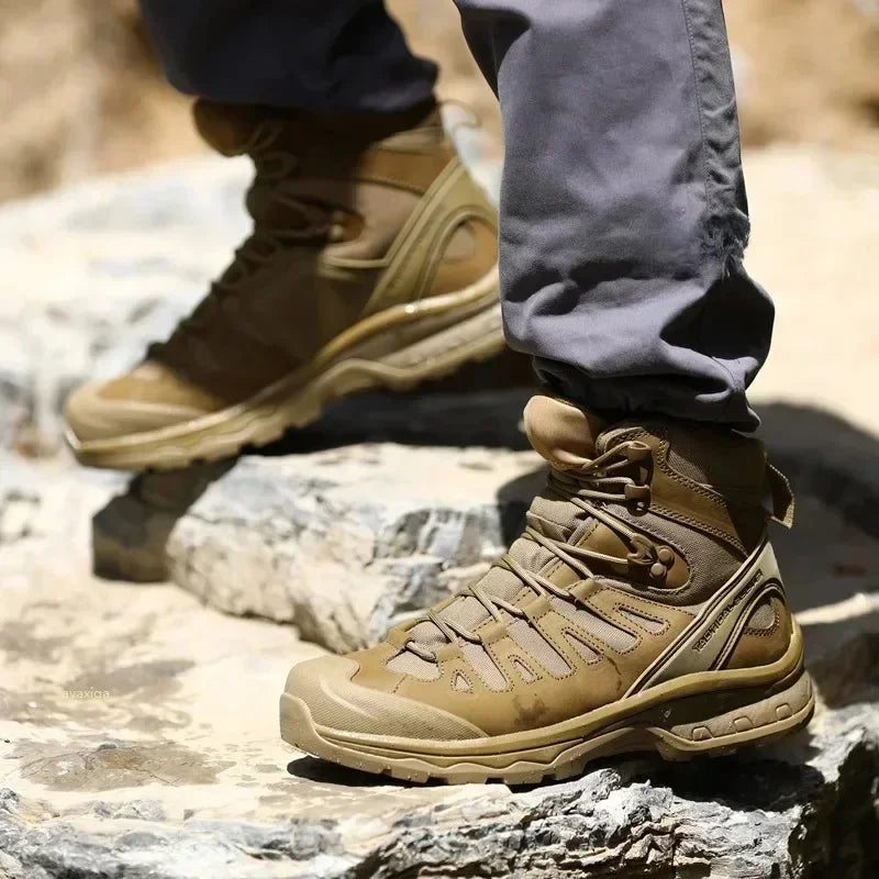 Men Mid-top Shoes Desert Tactical Outdoor Camping Trekking Commuting Boots Hiking Mountaineering Anti Slip Wear-resistant Boots