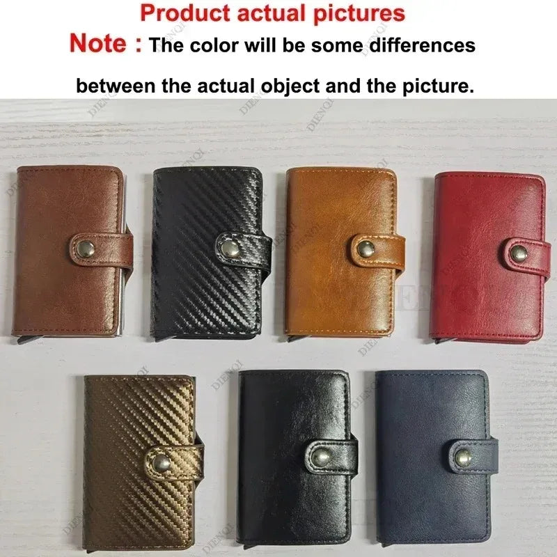Rfid Visit Credit Card Holder Storage Luxury Small Smart Wallet Metal Business Cardholder Case Women Minimalist Walet for Men