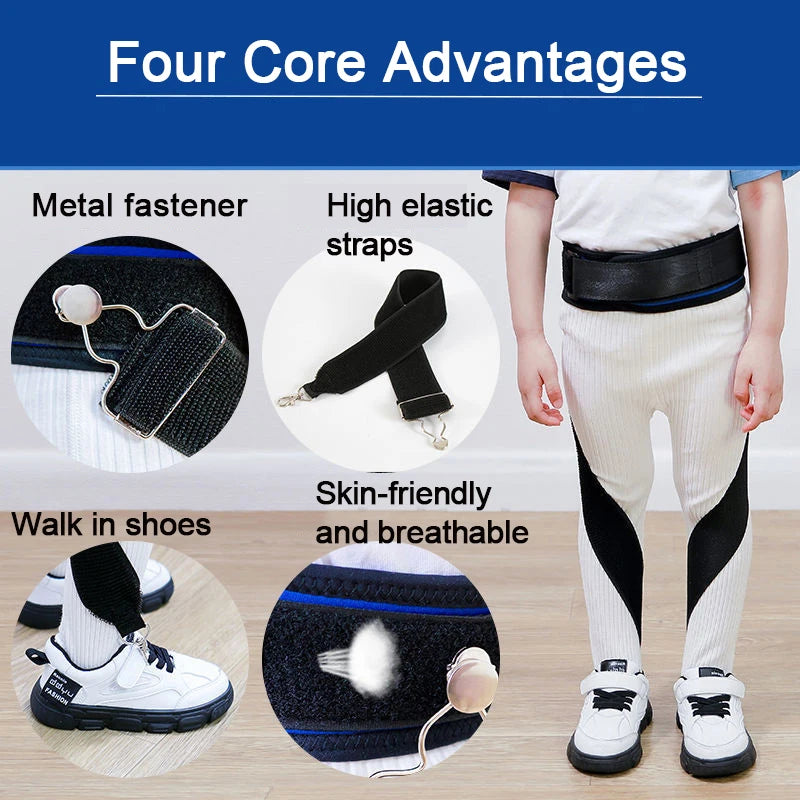 1 Set Children O/X Leg Shape Correction Belt-Adjustable Bowed Knee Valgum Straightening Posture Corrector for Men Women