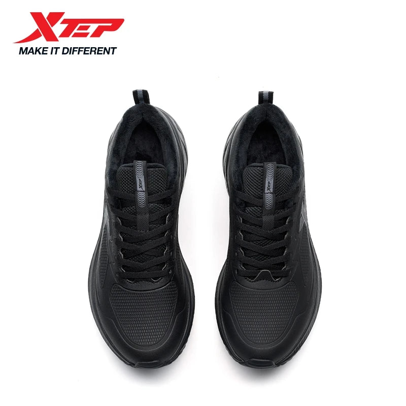 Xtep Male's Cotton Shoes 2025 Winter New Arrival Strong Wrapping Comfortable Lace Up Cushion Durability Sneakers 875419370017
