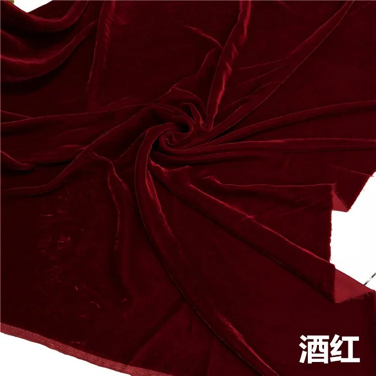 1/3/5 yard Mulberry Silk Velvet by the Yard Garment Fabrics Cheongsam with Cloth Lady's Velvet Robe Evening Dress White Blue Red