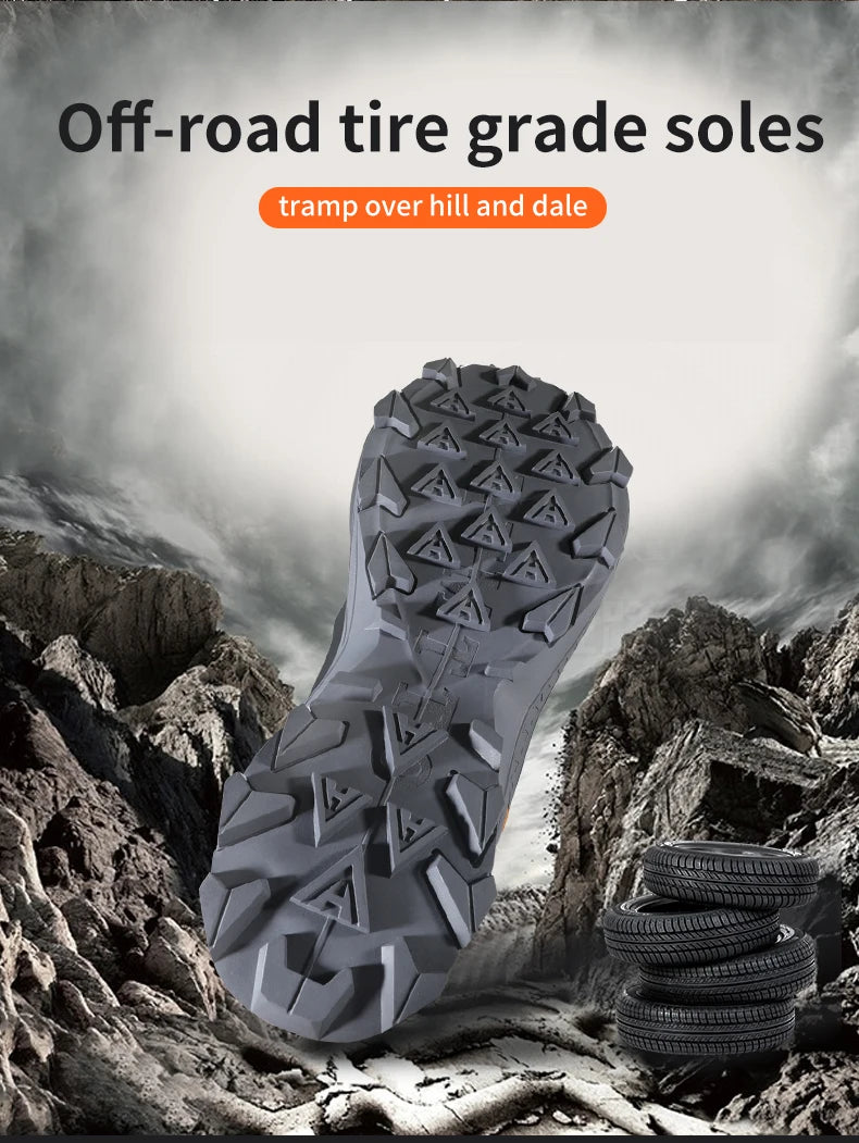 HUMTTO Waterproof Hiking Shoes for Men New Outdoor Mens Sneakers Winter Trekking Boots Male Camping Hunting Tactical Ankle Boots