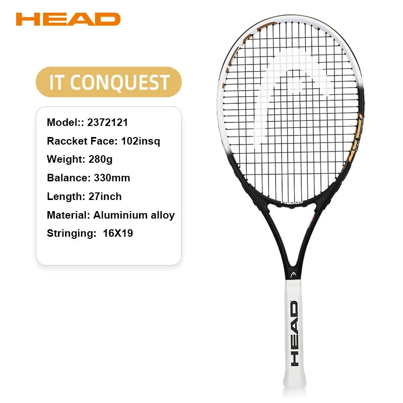 Original Head Tennis Racket Black Professional Tennis Racquet Carbon Tenis Padel With Bag Overgrip Dampener Raquete De Tenis 414