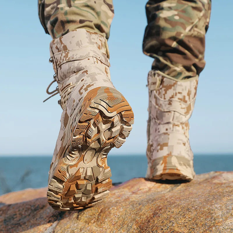 High Quality Men's Outdoor Boots Camouflage Hunting Man Trekking Boot Anti-slip Waterproof Boots Men botas senderismo hombre