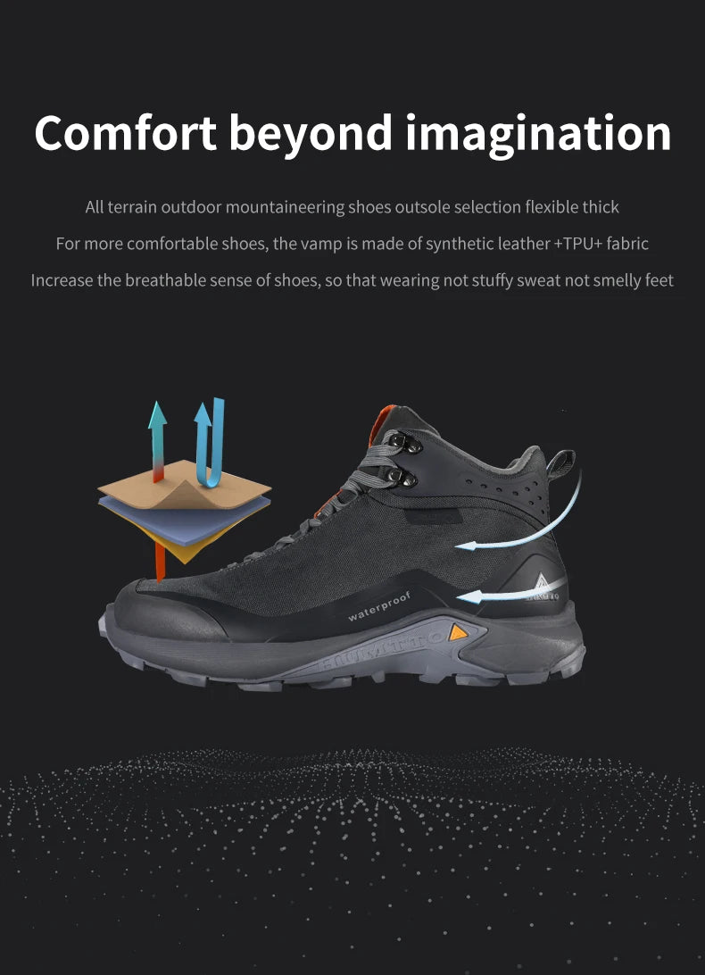 HUMTTO Waterproof Hiking Shoes for Men New Outdoor Mens Sneakers Winter Trekking Boots Male Camping Hunting Tactical Ankle Boots