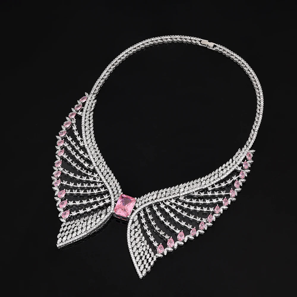 2025 New 4-piece Bridal Wedding Jewelry Set, Cubic Zirconia Women's Wedding Party Wedding Accessories Dubai, Saudi Arabia