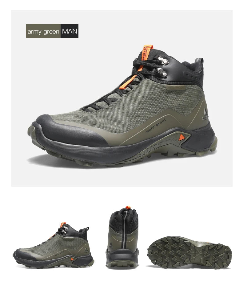 HUMTTO Waterproof Hiking Shoes for Men New Outdoor Mens Sneakers Winter Trekking Boots Male Camping Hunting Tactical Ankle Boots