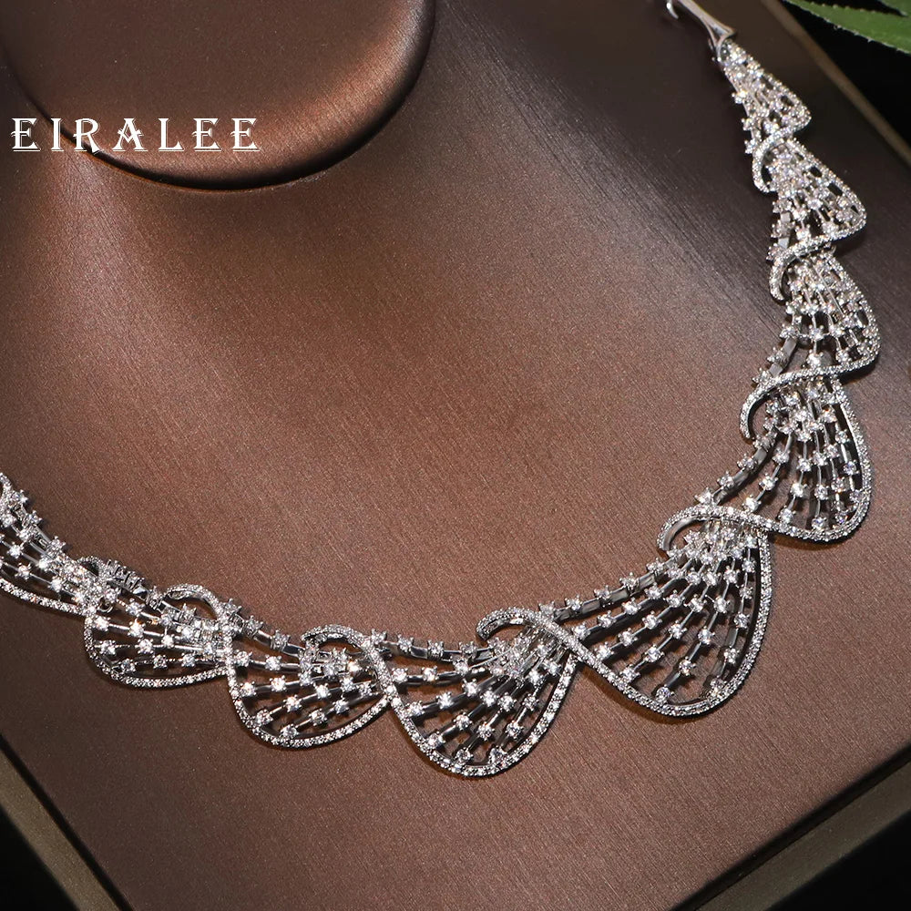 EIRALEE New Women's jewelry set Cubic Zirconia necklace and earrings Bridal jewelry set for women's ball wedding party accessori