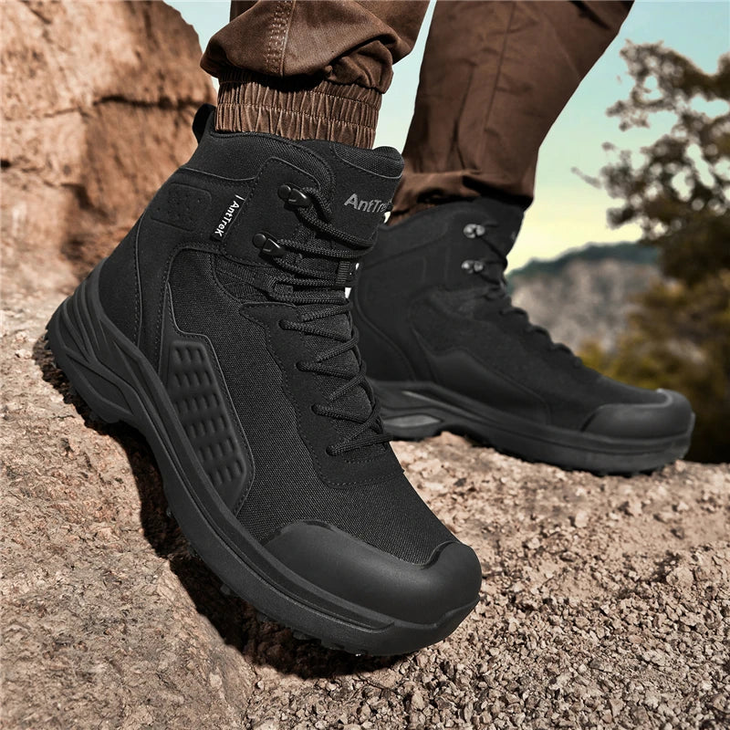 Large Size 47 Men's Hiking Shoes Outdoor Trekking Casual Tactical Boots Waterproof Fabric Mountain Climbing Shoes Hunting Boots