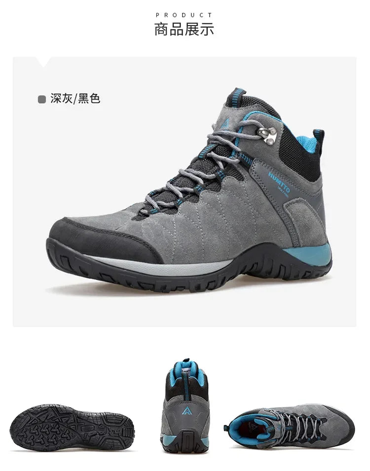 HUMTTO Hiking Shoes Breathable Camping Leather Men's Sports Shoes for Men Winter Trekking Boots Outdoor Designer Sneakers Man