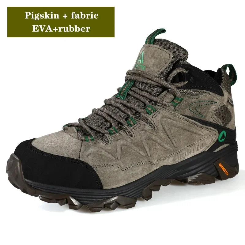 HUMTTO Hiking Shoes Breathable Camping Leather Men's Sports Shoes for Men Winter Trekking Boots Outdoor Designer Sneakers Man