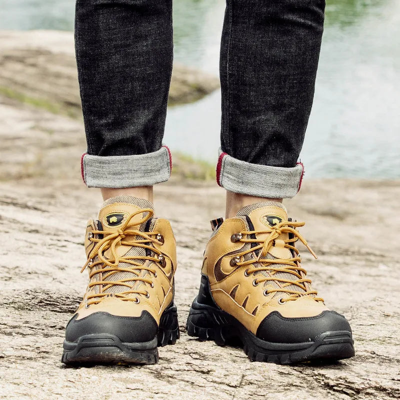 Outdoor Hiking Shoes Men and Women High-top Climbing Boots Non-slip Wear-resistant Trekking Shoes for Men 2024 Autumn Winter