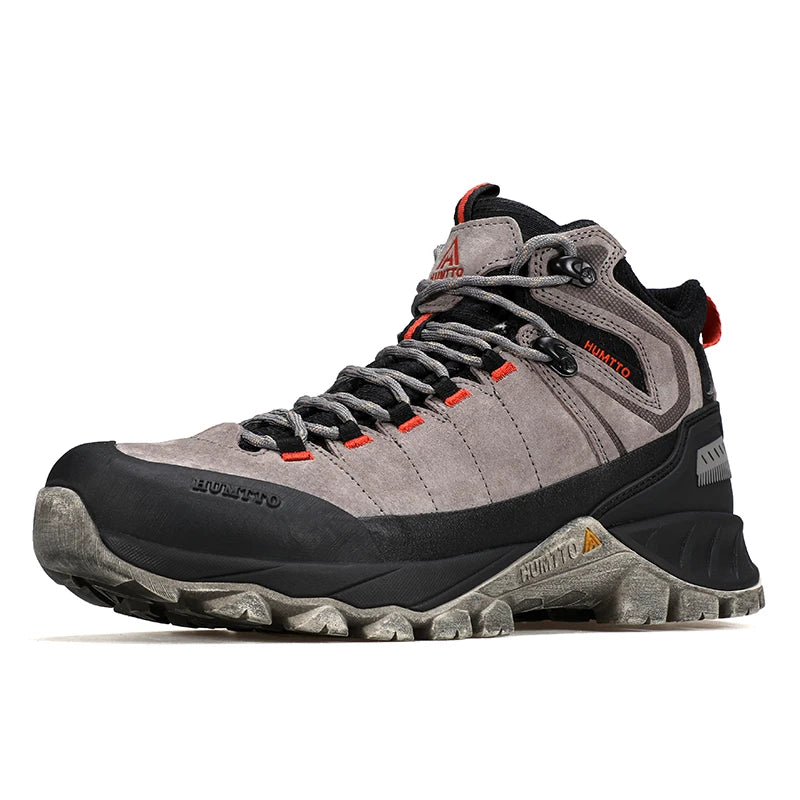 HUMTTO Hiking Shoes Men Trainers Outdoor Trekking Boots Mens Breathable Winter Men's Sports Shoes Leather Safety Work Sneakers
