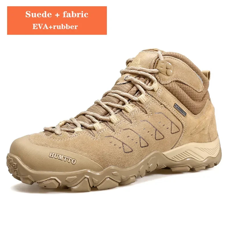 HUMTTO Hiking Shoes Breathable Camping Leather Men's Sports Shoes for Men Winter Trekking Boots Outdoor Designer Sneakers Man
