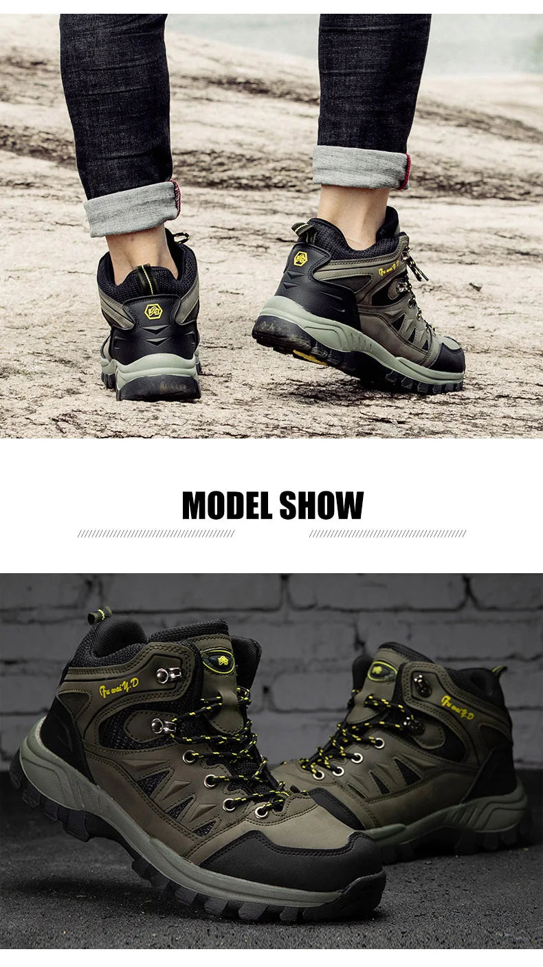 Outdoor Hiking Shoes Men and Women High-top Climbing Boots Non-slip Wear-resistant Trekking Shoes for Men 2024 Autumn Winter