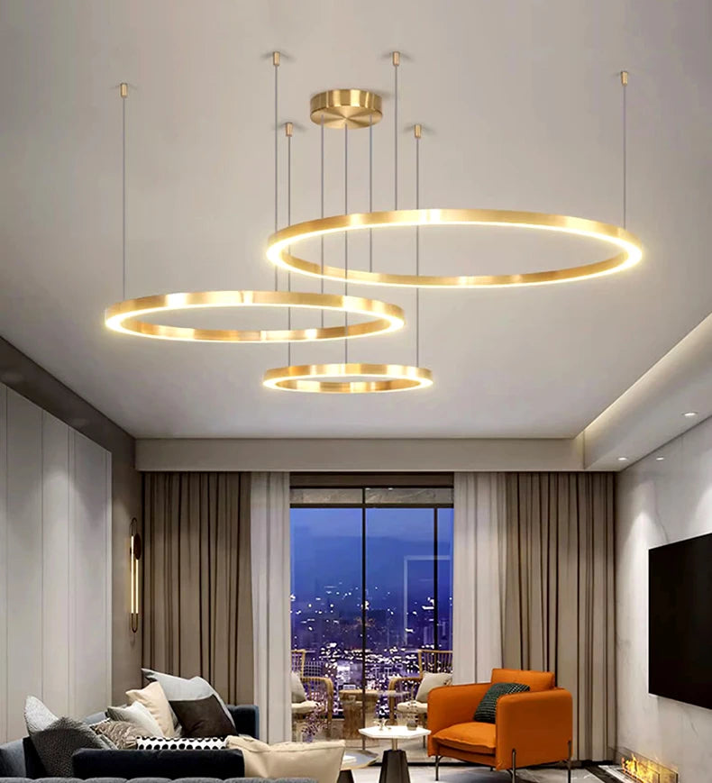 Modern home decor ring led lights pendant light lamps for living room Chandeliers for dining room hanging light indoor lighting
