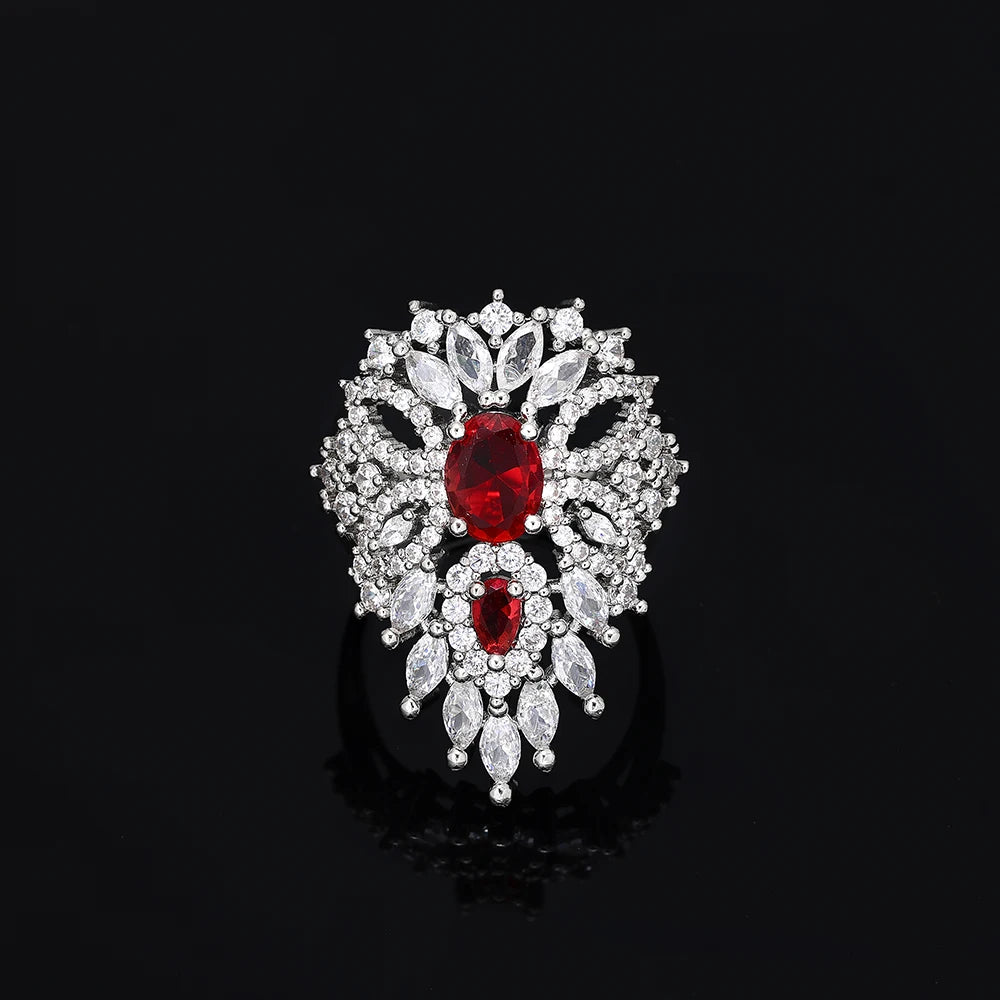 2025 New 4-piece Bride Zirconia Full Set Women's Party Jewelry Set Dubai Nigeria Crystal Wedding Jewelry Set