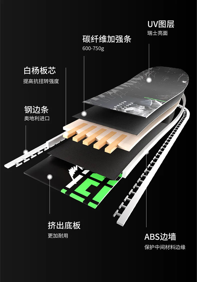 All-in-one Snowboard Professional Snowboard For Beginners Park Flat Snowboard Adult Set Anti-slip ABS Material 스키용품 Snowboard