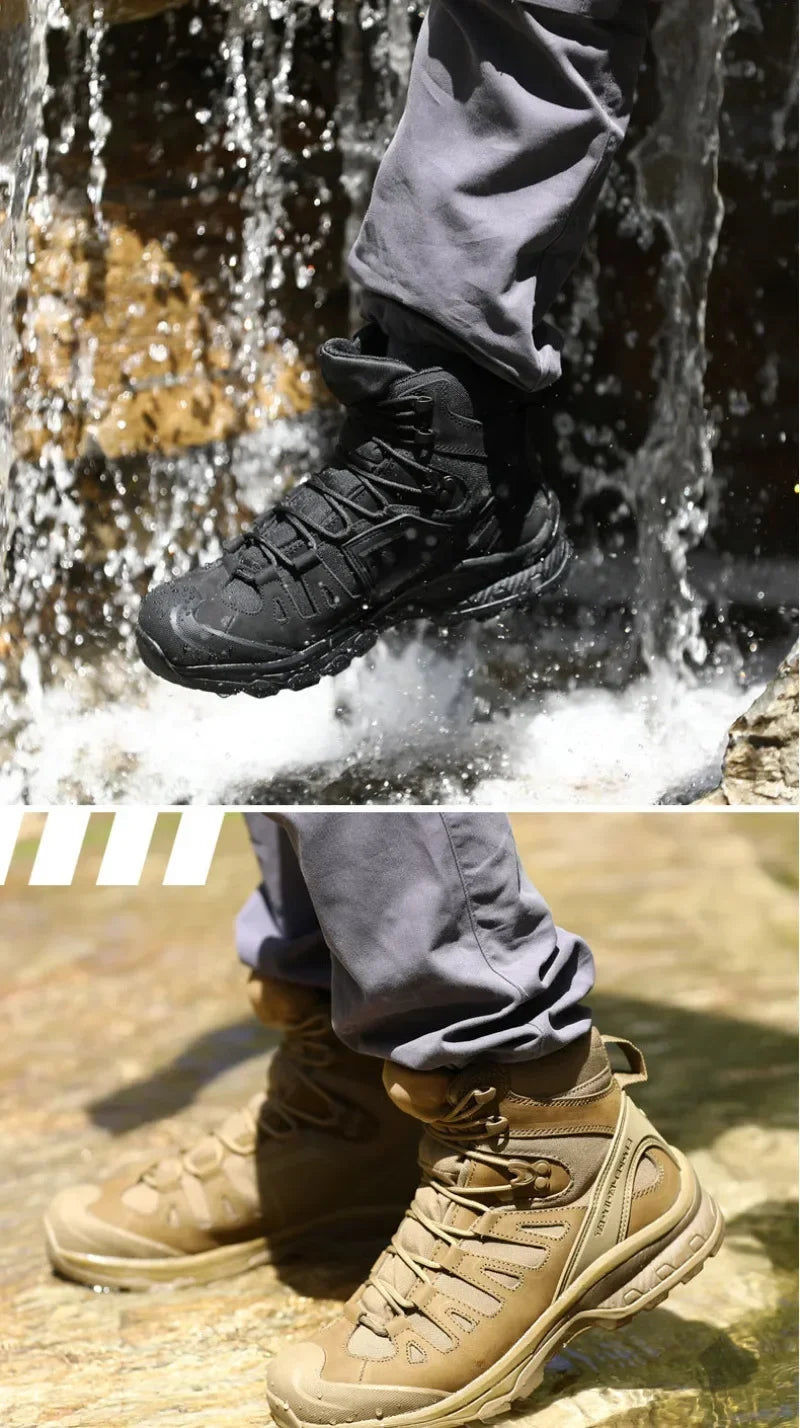Men Mid-top Shoes Desert Tactical Outdoor Camping Trekking Commuting Boots Hiking Mountaineering Anti Slip Wear-resistant Boots