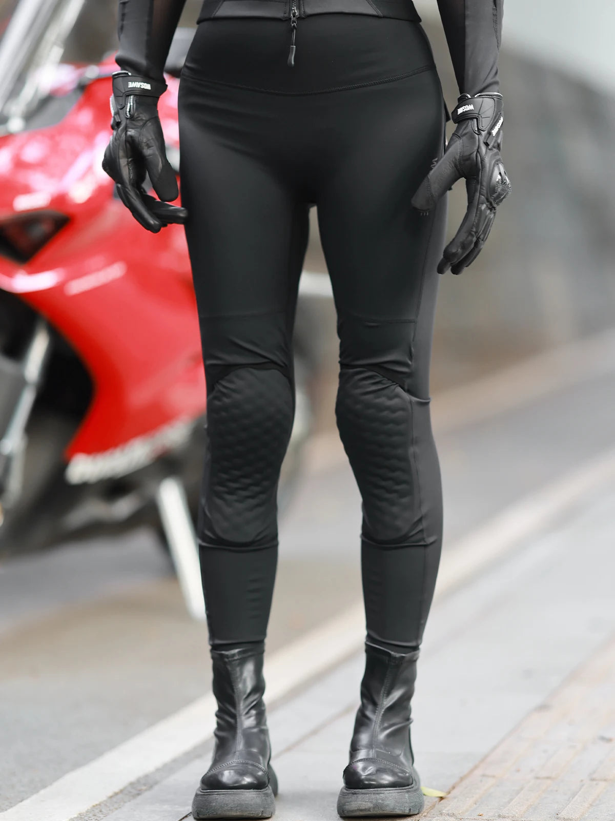 WOSAWE Women Motorcycle Jacket and Pants Set with Removable Pads Soft Protective Gear CE Certified Safety Moto Racing Clothes