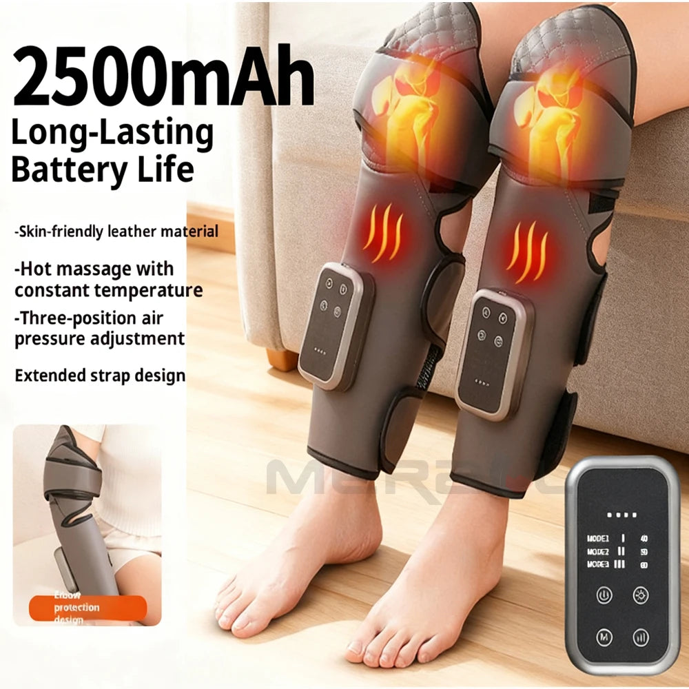 Electric Leg Massager Athletes Heating Muscle Relaxation Foot Leg Recovery Massage Machine Promotes Blood Circulation Tools