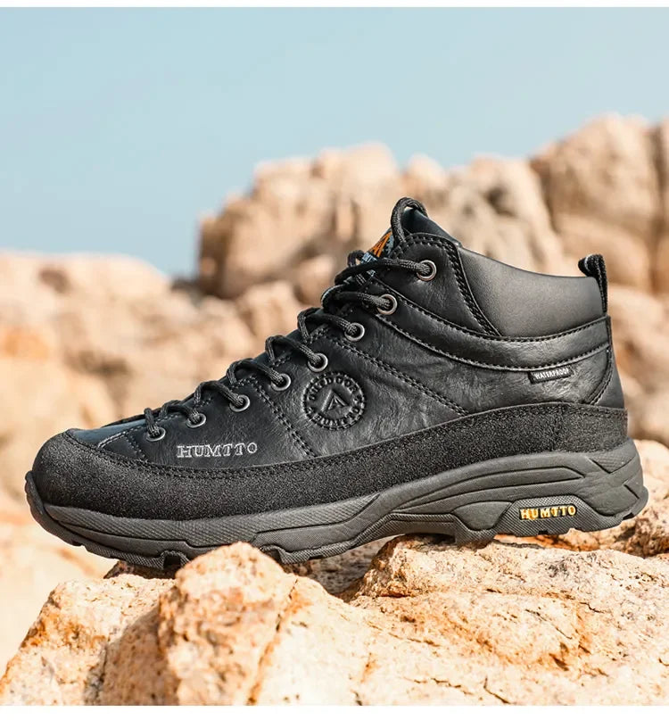 HUMTTO Hiking Shoes Breathable Camping Leather Men's Sports Shoes for Men Winter Trekking Boots Outdoor Designer Sneakers Man