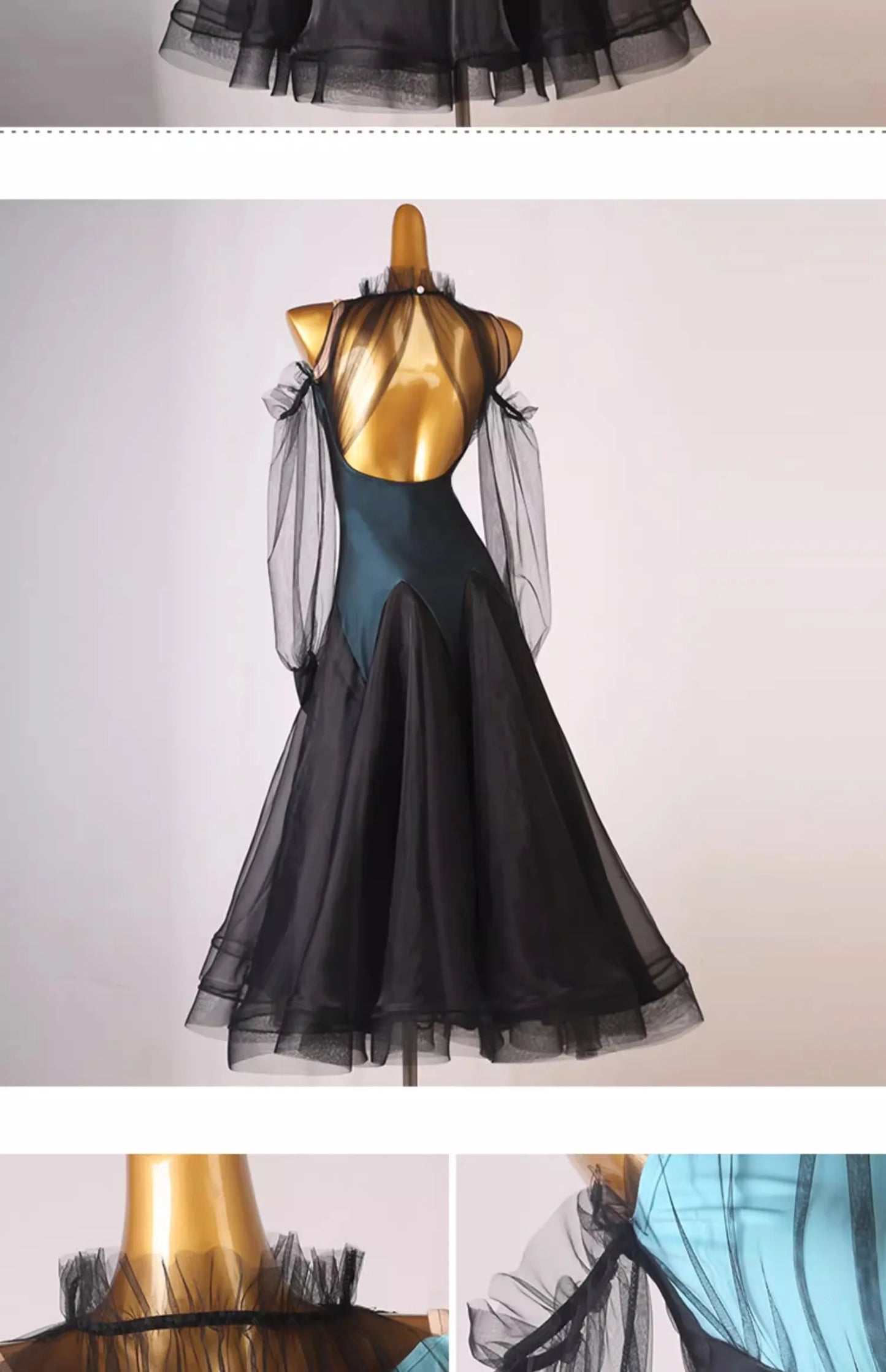 Sports Dance Suit Competition Ballroom Dress Girls Outfit Long Sleeve Adult Costume Waltz Modern Clothing Evening Stage Costumes