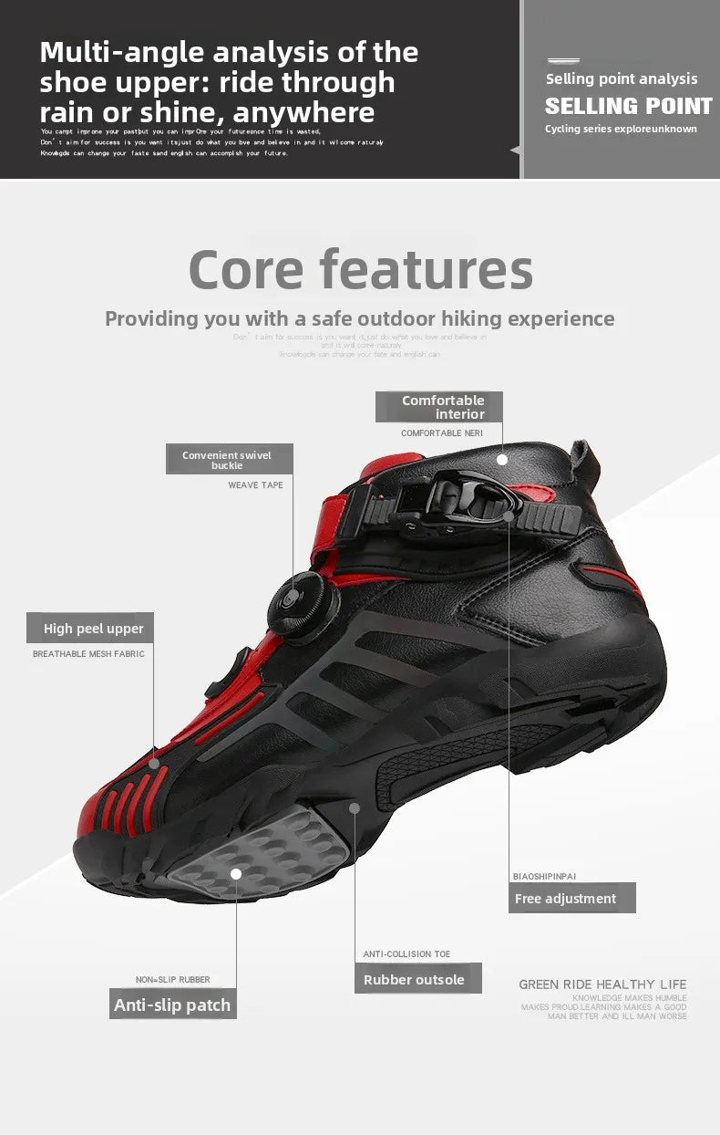 Motorcycle Boots Men Motocross Safety Protection Shoes Accessories Off-Road Racing Waterproof Anti Slip Short Boot motorcycles