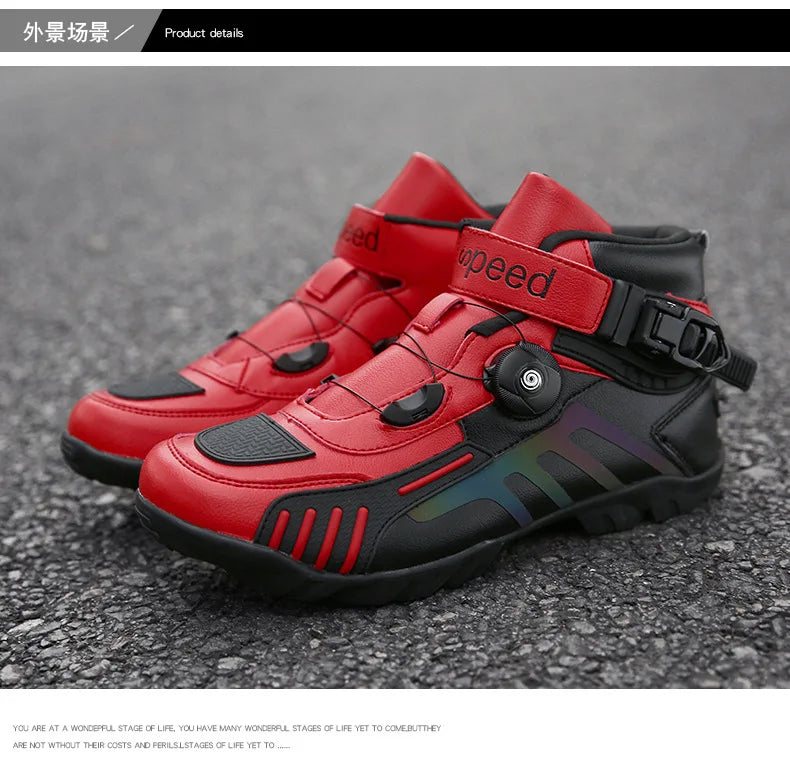Motorcycle Boots Men Motocross Safety Protection Shoes Accessories Off-Road Racing Waterproof Anti Slip Short Boot motorcycles