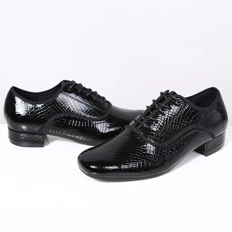 XIHAHA New Fashion Style Men's Latin Dance Shoes Leather Ballroom Tango Male Latin Dancing Shoe for Man Boy Sneaker Jazz Shoes