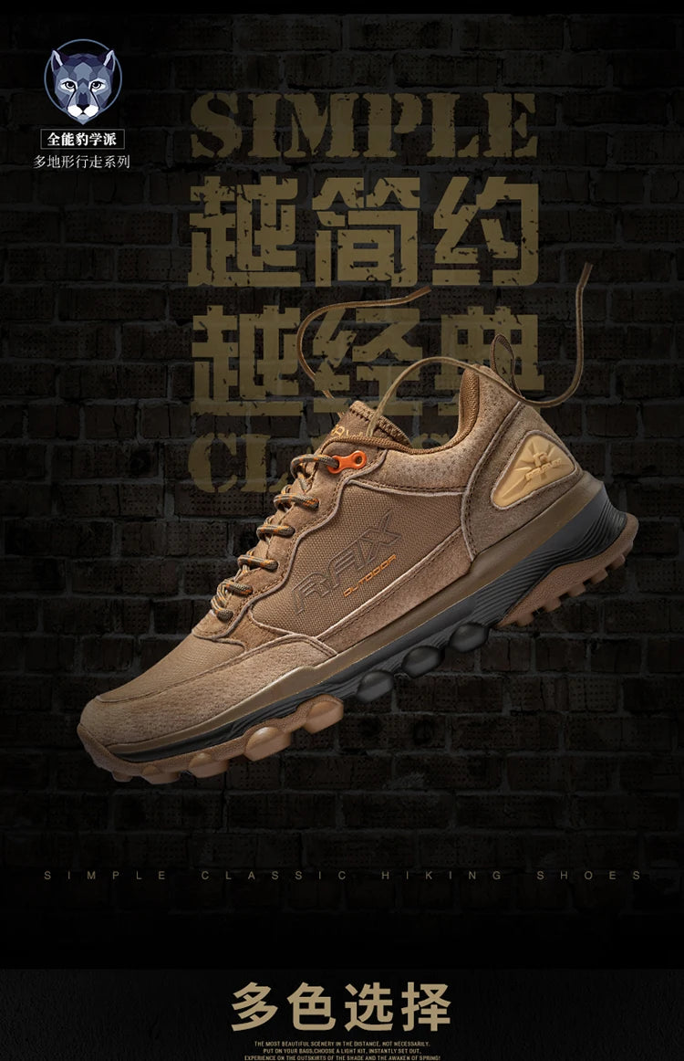 RAX Men's Waterproof Hiking Shoes Women Climbing Backpacking Trekking Boots Men Outdoor Shoes Anti-slip Mountain Sneakers Men