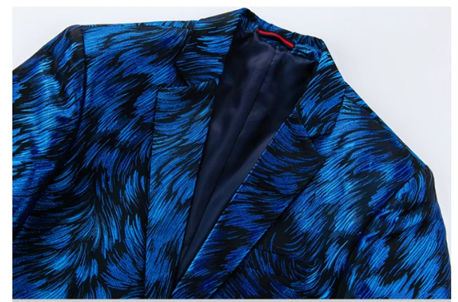 New Men Fashion Trend Wedding Party Jacquard Suit Jacket Single-breasted Slim Blazer Singer Host Stage Performance Dress Coats