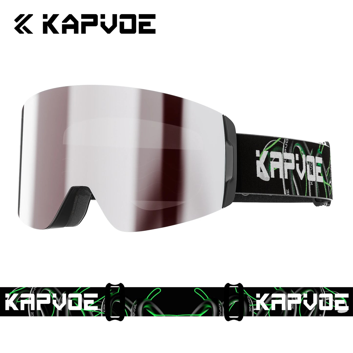 KAPVOE New Outdoor Photochromic Ski Goggles Magnetic Anti-fog Ski Glasses Winter Sports Skiing Snowboard Men Women UV400 Snow