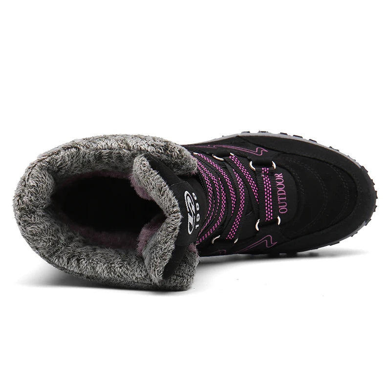 Winter Hiking Shoes Plush Trekking Boots Women Mountain Camping Treking Woman Outdoor Trail Tracking Sneakers