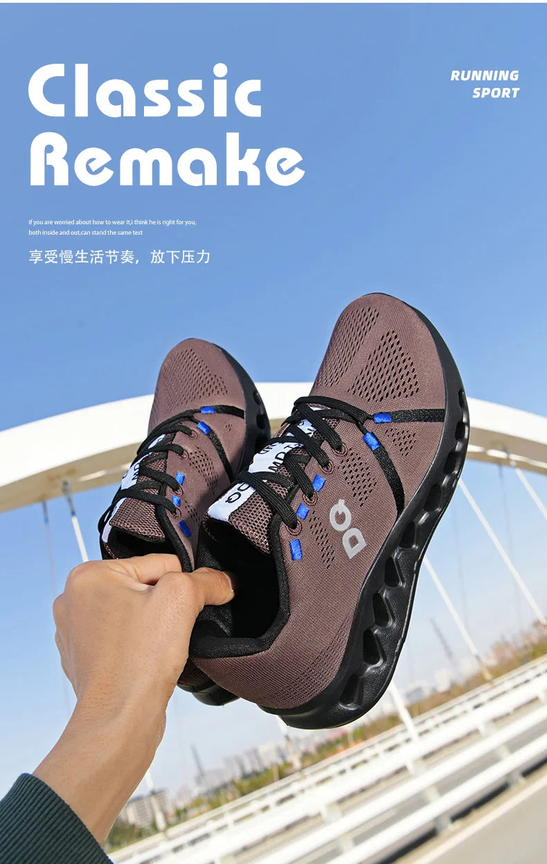 Men Casual Sports Running Shoes Marathon Air Cushion Breathable Lightweight Men Comfortable Athletic Nonskid Sneakers Outdoor