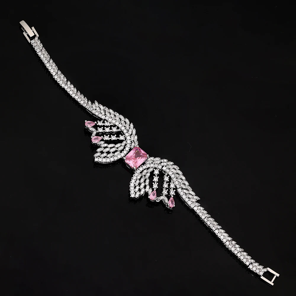 2025 New 4-piece Bridal Wedding Jewelry Set, Cubic Zirconia Women's Wedding Party Wedding Accessories Dubai, Saudi Arabia
