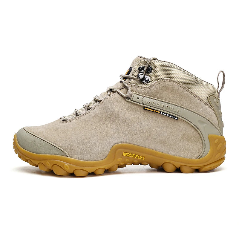 Cow Leather Winter Men Hiking Boots For Women Outdoor Waterproof Treeking Snow Shoes Climbing Mountain Hunting Walking Sneakers