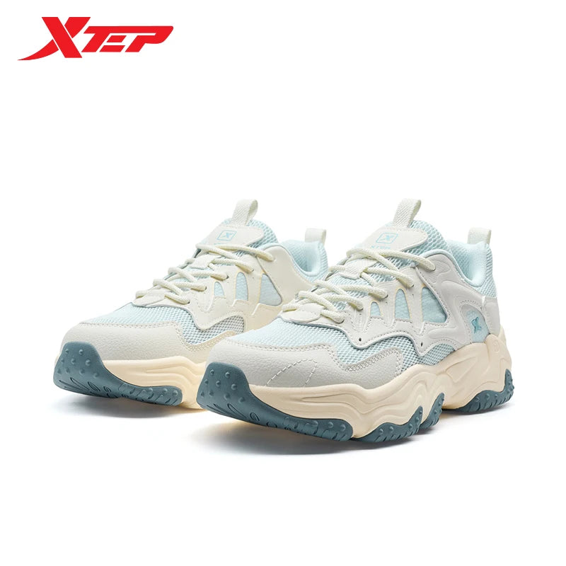 Xtep Youmu Women's Casual Shoes 2025 Summer Lightweight Breathable Thick-soled All-matched Retro Leisure Shoes 875218320009
